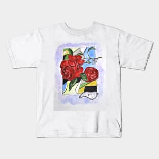 Whimsical Roses Kids T-Shirt